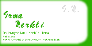 irma merkli business card